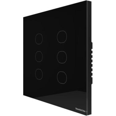 Imagem de Interruptor Touch Smart 4x4 Tramontina Preto com 6 Canais