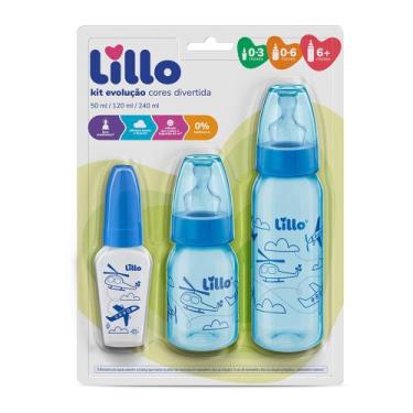 Imagem de Kit Mamadeira Evolução Cores Divertidas - Lillo, Azul