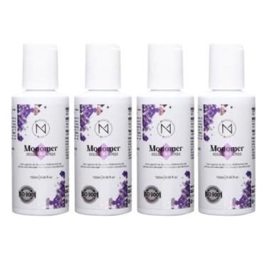 Imagem de Kit 4 Líquido Acrílico Rápido Majestic Nails Original 120ml