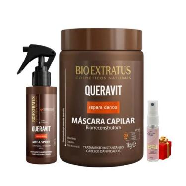 Imagem de Kit Queravit finalização capilar 1 Máscara 1kg 1 MegaSpray 100ml + Pre