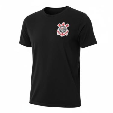 Imagem de Camiseta Corinthians Brasão Bordado Licenciado Coimbra-Masculino