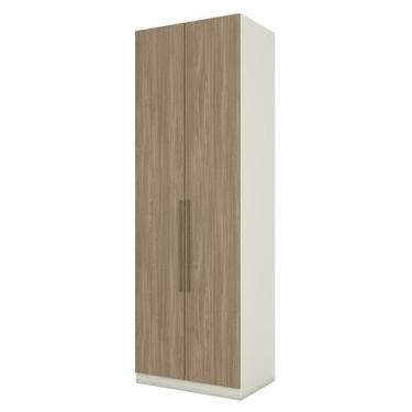 Imagem de Guarda Roupa Modulado Seletto 2 Portas Areia/Jequitibá - Móveis Henn, 