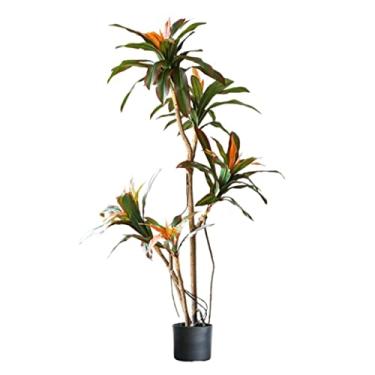Imagem de SLGGPJBU Plantas falsas, planta artificial, árvore artificial, vegetação em grande escala, árvores falsas para sala de estar, plantas artificiais, interior e exterior, 115 cm