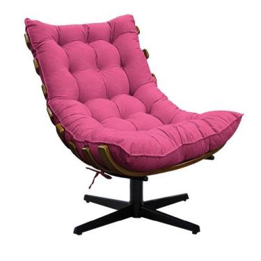 Imagem de Poltrona Decorativa Costela MR01 Base Giratória Sintético - Doce Sonho