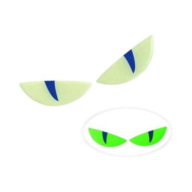 Imagem de Adesivos Vinílicos Reflexivos 3D Olho De Diabo Luminoso Para Motocicle