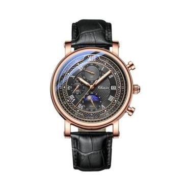 Imagem de Relógio De Quartzo Masculino Em Couro CHENXI 976, Relógio Multifuncion