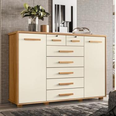 Imagem de Cômoda 2 Portas 7 Gavetas Fontana Albatroz - Albatroz Móveis