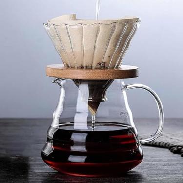 Imagem de Conjunto para Café com Jarra e Suporte para Coador 600ml | Vidro Borossilicato e Bambu Casita