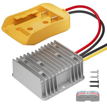 Imagem de RVBOATPAT Conversor Step Down compatível com adaptador De.Walt 20V para 12V Adaptador de bateria de roda elétrica DC 12V 20A 240W inversor conversor automático de bucha regulador de tensão CC