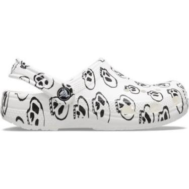 Imagem de Sandália crocs classic skull print clog t white/black-Masculino
