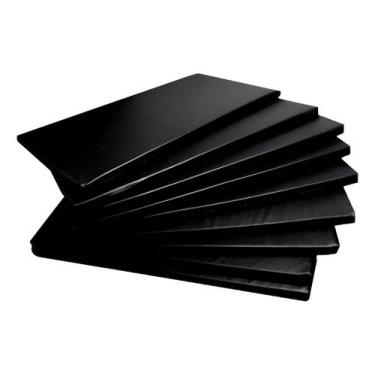 Imagem de Colchonete 90x40x3 Academia Impermeável Fit Yoga Ginastica Preto - For