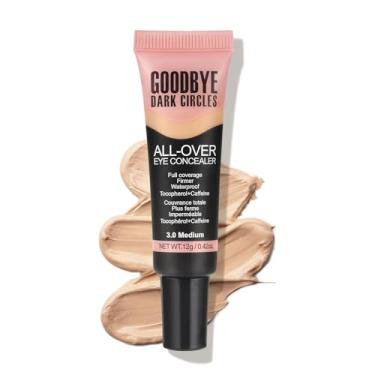 Imagem de Corretivo líquido, corretivo de cobertura total sob os olhos para olheiras, linhas finas, vermelhidão, impermeável, firme, corretivo de maquiagem de longa duração para mulheres (nº 03)