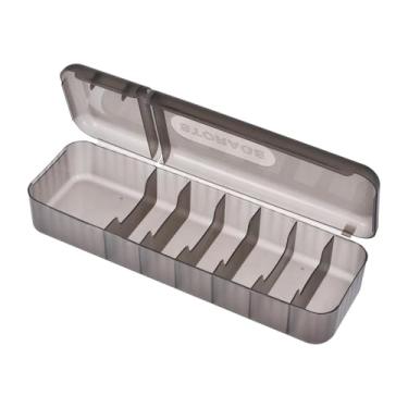 Imagem de Caixa organizadora de cabos, caixa de armazenamento transparente para carregador, caixas de armazenamento de cabos translúcidos para organizador de mesa, organizadores empilháveis de gaveta de mesa de