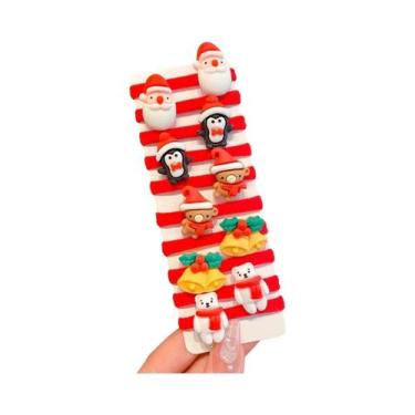 Imagem de Elásticos De Cabelo De Natal Para Crianças, 10 Peças, Acessórios De Ca