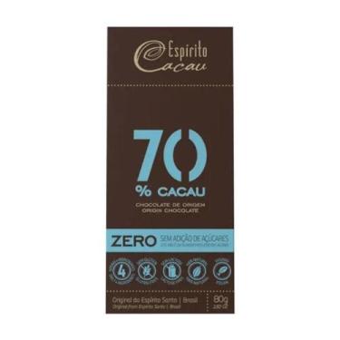 Imagem de Chocolate 70% Cacau Zero Açúcar Espirito Cacau 80g