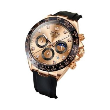 Imagem de Relógio Feminino Multifuncional Com Fases Da Lua OLEVS 2875, Pulseira 