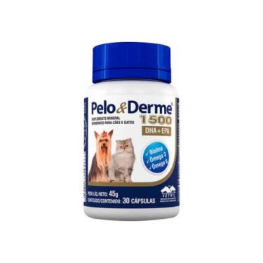 Imagem de Pelo e Derme 1500 30 Capsulas Omega 3 e 6 - Vetnil