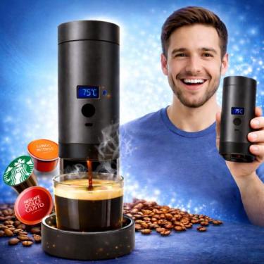 Imagem de Cafeteira Portátil Expresso 3 Em 1 Cápsula Pó Elétrica Carro Compatíve
