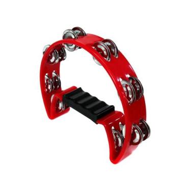 Imagem de Pandeiro Pandeirola Meia Lua Vermelho - MXT