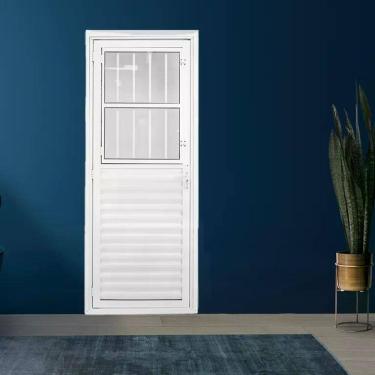 Imagem de Porta Social 210x80 Direita Vidro m Boreal Branco