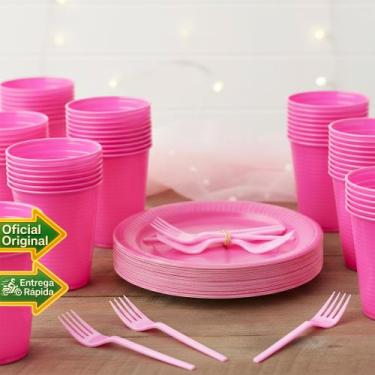 Imagem de Kit Descartáveis Festa decoração 150pçs Aniversário Eventos - Rivfesta
