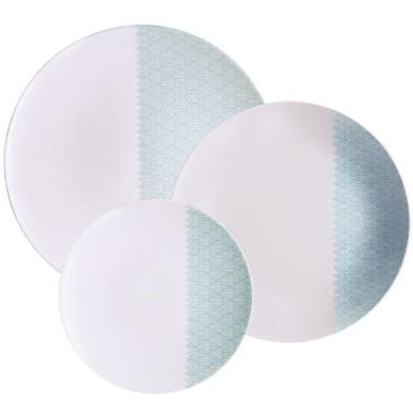 Imagem de Jogo De Pratos Tramontina Aquarius Em Porcelana Decorada 12 Peças - 96589055