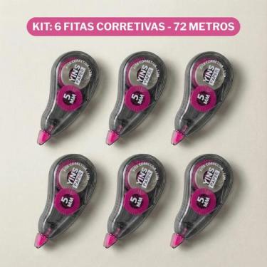 Imagem de Conjunto 6 Unidades Corretivo Em Fita 12m Escolar Facul Resumos Perfei