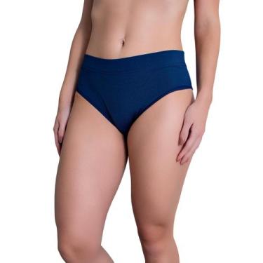 Imagem de Kit 3 Calcinhas Cós Alto Microfibra Cintura Alta Redutora Revenda - QU