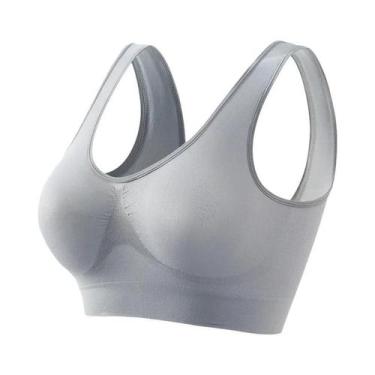 Imagem de Sutiã Esportivo Feminino Sem Costura Com Efeito Push-Up, Sem Aro, Tama