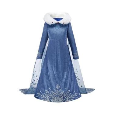Imagem de Fantasia Da Elsa Rainha Da Neve Para Meninas, Vestido De Princesa Com 