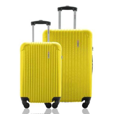 Imagem de Kit Conjunto 2 Malas Rígidas 360 - Gladiador A2PM, Amarelo