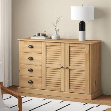 Imagem de Buffet 4 Gavetas 2 Portas em Madeira de Pinus - Empório Paraíso