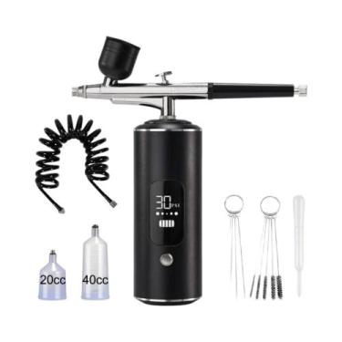 Imagem de Mini Kit De Aerógrafo Portátil Com Compressor De Ar E Pistola De Pulve