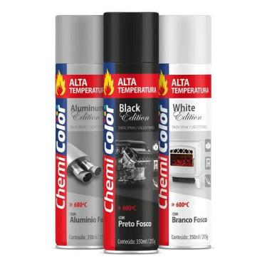 Imagem de Tinta Spray Uso Geral Alta Temperatura Chemicolor 350ml - - Chemi Colo