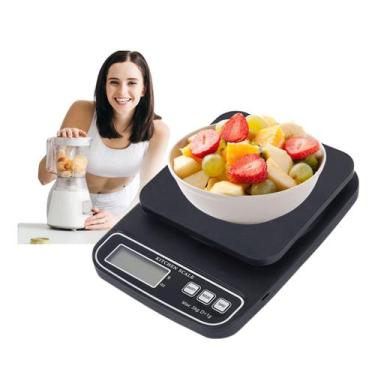 Imagem de Mini Balança De Cozinha Digital Visor LCD Tara Inteligente Precisão de