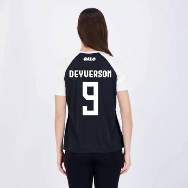 Imagem de Camisa Atlético Mineiro Deyverson 9 Var Feminina Preta - Braziline, GG
