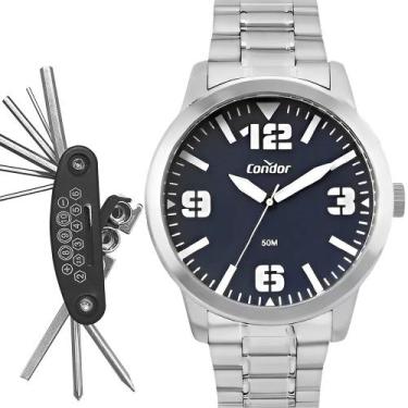 Imagem de Relógio Masculino Condor Prata Garantia Prova Dagua Original