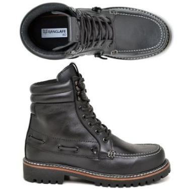 Imagem de Bota Titanium Tento Coturno em Couro Fóssil Cano Médio-Masculino