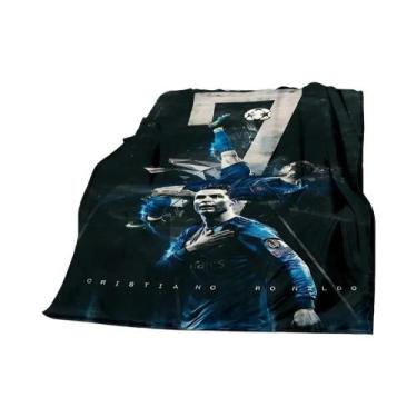 Imagem de Cobertor Estampado De Futebol CR7, Quente, Macio E Confortável, Para P