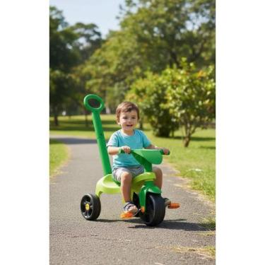 Imagem de Triciclo Infantil Dino Haste: Diversão Segura c/ Som! - Congratulation
