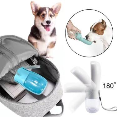 Imagem de Bebedouro Portátil Para Cachorro Garrafa Pet Para Caminhada Entrega Rá