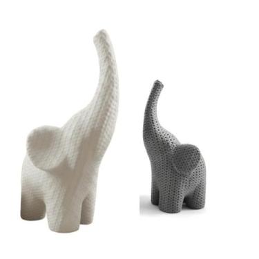 Imagem de Elefante Decorativo Efeito Crochê  Design Moderno e Charmoso para Sua 