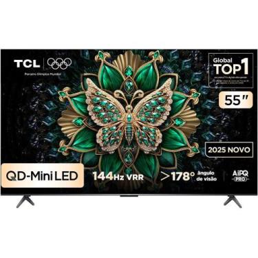 Imagem de Smart TV TCL 55 AI, 4K UHD, QLED Mini LED, Android TV - 55C6K, Preto, 