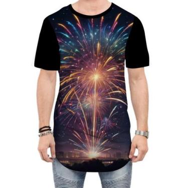 Imagem de Camiseta Longline Fogos de Artifício Rojões Ano Novo 4 - Kasubeck Stor