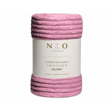 Imagem de Cobertor Solteiro Neo Mares 150X220 cm Canelado 300g/m² Cor:Rose - Cam