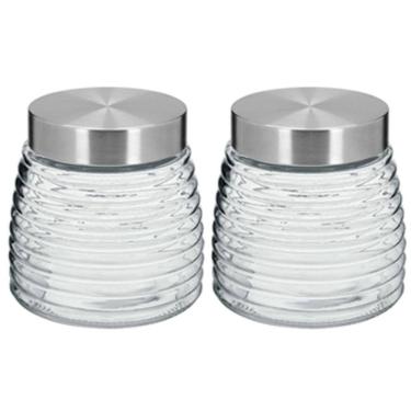 Imagem de KIT 2 POTE MANTIMENTOS HOME&CO COM TAMPA VIDRO 800ml 12x12x12