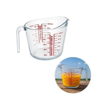 Imagem de Jarra Medidora Graduada em Vidro 1000ml Com Alça Cozinha