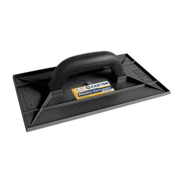 Imagem de Desempenadeira Plástica PVC Corrugada 18x30cm Preta Castor - 000140