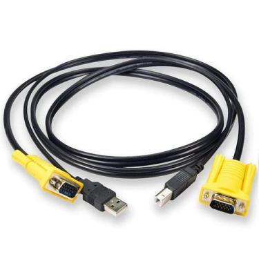 Imagem de Cabo KVM USB VGA 1.5 Metro para Chaveador KVM Comtac 9377