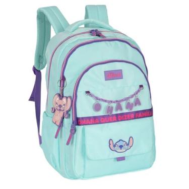 Imagem de Mochila Escolar de Costas Juvenil Menina Lilo Stitch Ohana - Maxlog, A